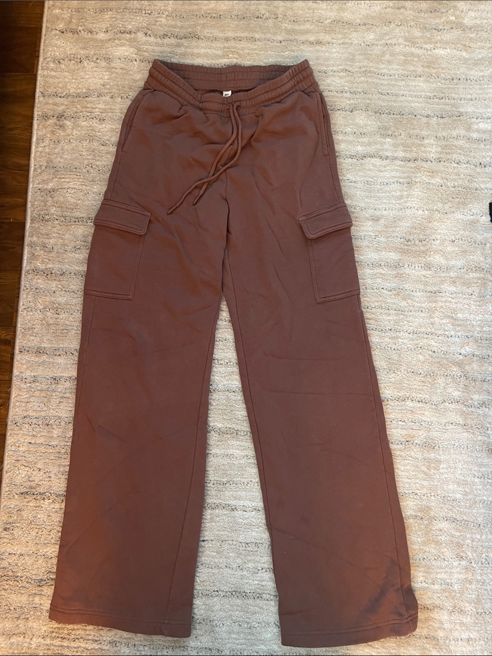 bp Chocolate Brown Wide-Leg Cargo Joggers